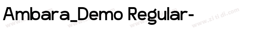 Ambara_Demo Regular字体转换 Ambara_Demo Regular字体转换